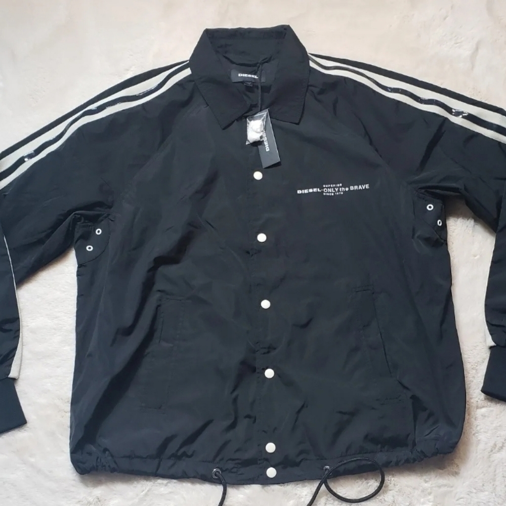 Authentic Diesel J-AKITO-LUNI Men's Windbreaker Jacket in Black (x-LARGE) XL